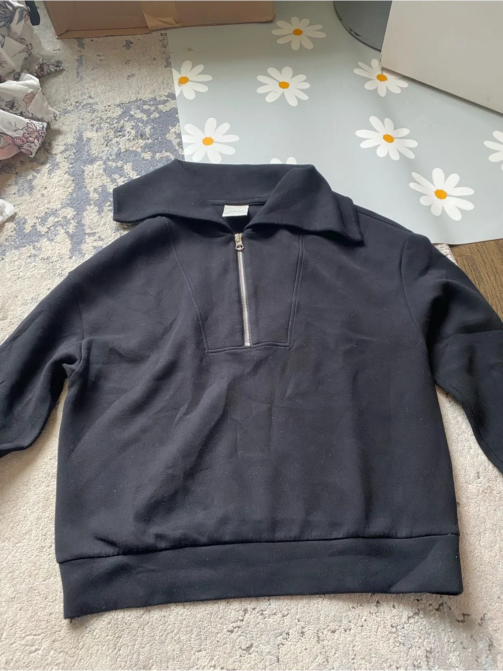 Varley Black Half-Zip Sweater Sz  m